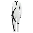 thumbnail image 2 of iiniim Kids Girls Shiny Rhinestone Full Body Leotard Long Sleeve Unitard One Piece Gymnastics Dance Bodysuit White 6, 2 of 6