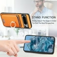 thumbnail image 4 of PU Leather Case for Google Pixel 9 / 9 Pro, Detachable Magnetic Card Holder Slim Protective Support Car Magnetic Mount Secure-Grip Ring Stand Compatible with Google Pixel 9 / 9 Pro - Yellow, 4 of 6