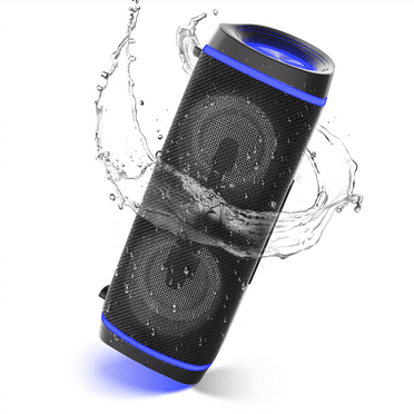 Portable Bluetooth Speakers, Multifunctional 40W Outdoor Waterproof High-Power Bluetooth Speaker with Dual Speakers, Bass Boost, RGB Lighting, Wireless Stereo Pairing & 7200mAh Battery
