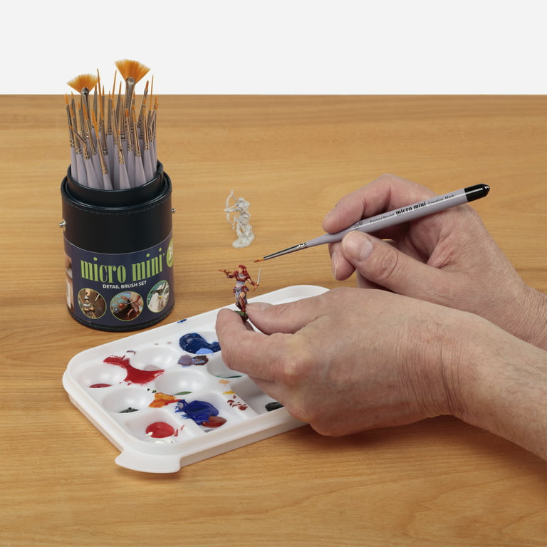 Nicpro Miniature Detail Paint Brush Set 7 Micro Professional Small