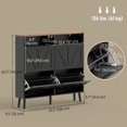 thumbnail image 3 of HOMCOM Armoire de Rangement pour Chaussures avec 4 Tiroirs Basculants, Armoire à Chaussures Étroite, Noir, 3 of 10