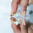 thumbnail image 5 of Rosec Jewels Oval and Pear Cut Ethiopian Opal Ring, Three Stone Ring - AAA Quality, 14K Yellow Gold, US 10.50, 5 of 9