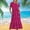 Hot Pink, variant on GaThRRgYP Women's High-Low Short Sleeve Dress,Women's Summer Casual Short Sleeve Crewneck Dress Casual Flowy Tiered Maxi Beach Dress with Pockets Shiny Print Dress