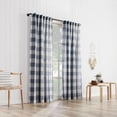 thumbnail image 5 of Better Homes and Gardens Buffalo Plaid Semi-Sheer Back Tab Curtain Panel, 50" x 63", Navy, 5 of 6