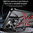 thumbnail image 4 of Dteck Phone Case for iPhone 15 Pro, Military Grade Drop Tested Foldable Kickstand Bumper Frame Cover Heavy Duty Hybrid Metal Bumper Shockproof Dustproof Cover,Silver+Black, 4 of 5