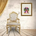 thumbnail image 3 of Fab Funky 12x14 Gold Ornate Wood Framed with Double Matting Museum Art Print Titled - Beagle Rainbow Splash 2, 3 of 4