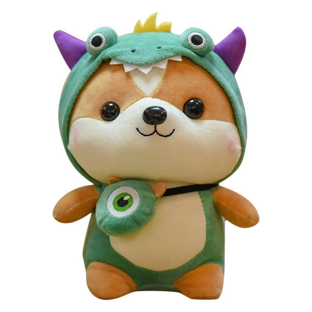 Juguete de peluche de dinosaurio de ardilla, lindo muñeco de peluche de peluche, adecuado para regalos de Navidad y cumpleaños para niñas y niños de 10 pulgadas (Dinosaurio) Sincero Hogar