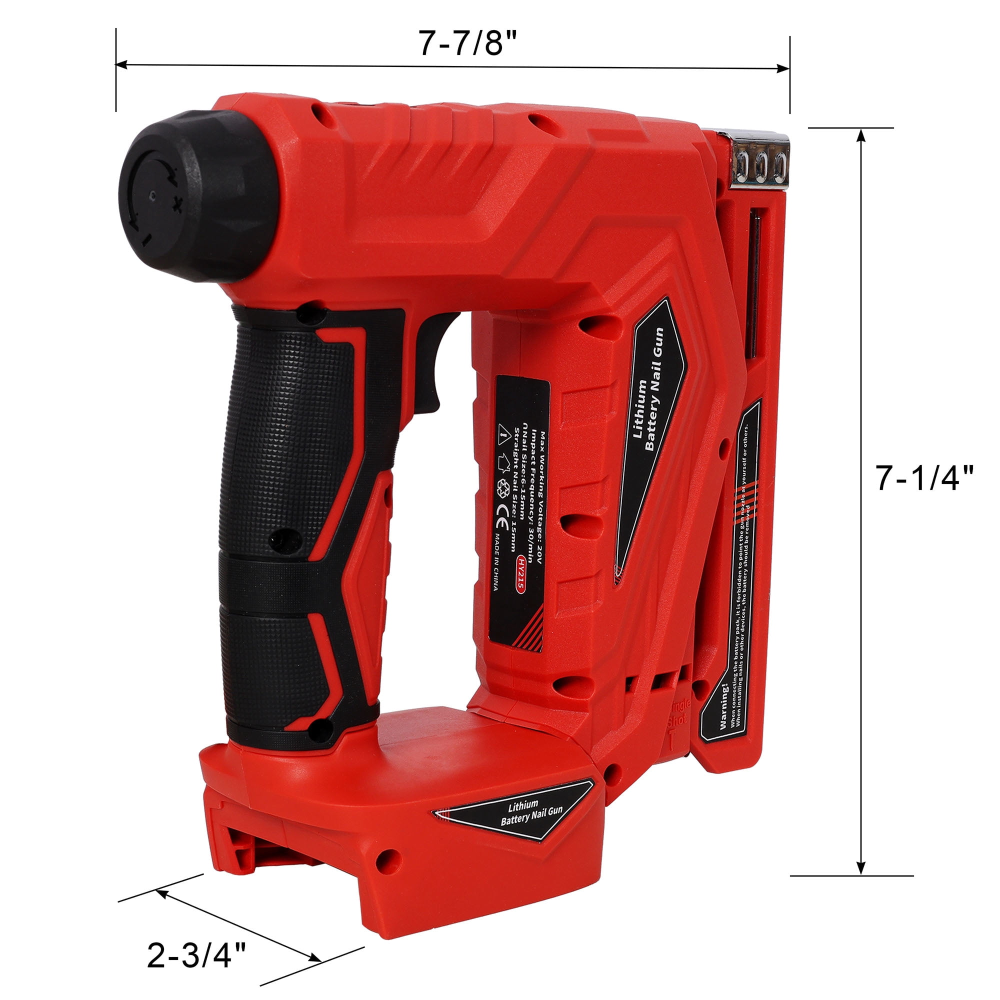 2-in-1 Cordless Brad Nailer & Narrow Crown Stapler, Compatible with 20V MAX Battery, Battery Powered Nail Gun with Safety Lock(battery and charger not included)
