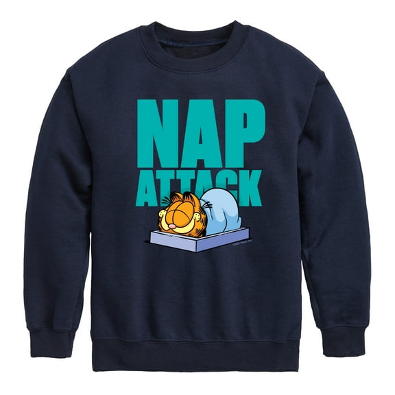 Garfield - Nap Attack - Toddler And Youth Crewneck Fleece Sweatshirt