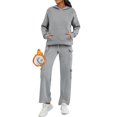 thumbnail image 2 of Sweatsuit Women Casual Comfort Sweat Set Womens Two Piece Sweatshirts Straight Leg Pants Tracksuit, 2 of 5