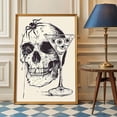 thumbnail image 2 of Skull Martini Print, Halloween Bar Cart Decor, Trendy Halloween Wall Art, Spooky Season Cocktail Print, Home Decor Poster, 2 of 7