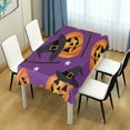thumbnail image 6 of Coolnut Halloween Pumpkin Rectangle Tablecloth 60x120In,Dinner Table Cover for Outdoor & Indoor Patio, Picnic, BBQ, Holiday Party Halloween Decoration, 6 of 7