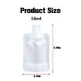 thumbnail image 3 of 36 Counts Reusable Plastic Pouches, Squeeze Bulk Pouches, Clear Juice Drink Bags for Adults Travel Beverage, 3 of 5