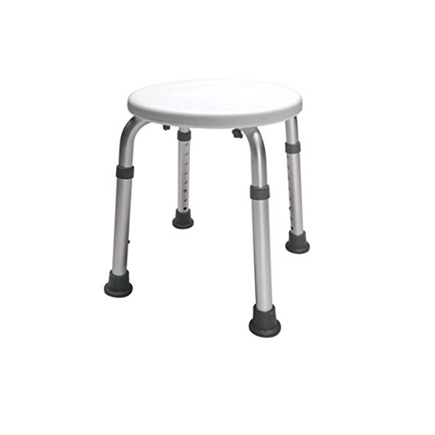 Lumex Adjustable Round Shower Stool Bath Bench Seat w/ NonSlip Feet