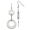 thumbnail image 2 of Primal Steel Stainless Steel Circles Dangle Shepherd Hook Earrings, 2 of 7