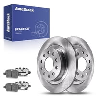 AutoShack 11.34" (288 mm) Rear Solid Brake Rotors   Ceramic Brake Pads | Replacement for 2020-2025 Chevrolet Malibu 2021-2025 Chevrolet Equinox 2021-2024 GMC Terrain | 6-PC Brake Kit