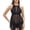 Black, variant on Zpanxa Conservative Tankini Swimsuit Set, Women's High Waisted Two Piece