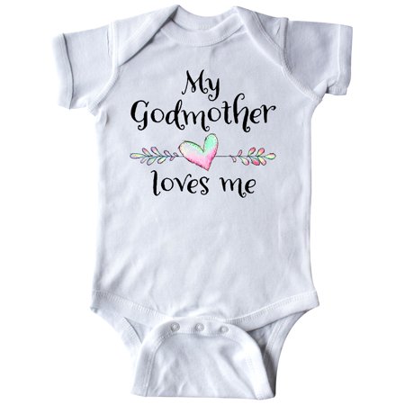 

Inktastic My Godmother Loves Me- Heart Godchild Gift Baby Boy or Baby Girl Bodysuit