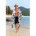 thumbnail image 2 of COOFANDY Men's Lightweight Kimono Robe Jacket Printed Japanese Style Bathrobes Casual Open Front Long Cardigan Coat Outwear, 2 of 5