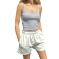 thumbnail image 2 of xiaxaixu Women Basic Knitted Cropped Tank Sleeveless Square Neck Fitted Workout Tanks Top Sexy Going Out Racerback (Basic Khaki, M), 2 of 5