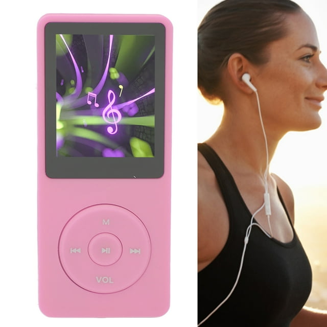 Lecteur MP3 avec FM, Lecteur MP3 MP4 Écran 1,8 Po Mémoire 8 Go Extensible 64 Go Lecture 30 Heures Lecteur de Musique Sport Multifonction