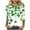 Multicolor, variant on LYEAA St Patricks Day Shirt for Women 3/4 Sleeve Plus Size Crew Neck Shamrocks Print Tunic Loose T-Shirts Casual Comfort Fashion Pullover Graphic Tees Multicolor 2XL
