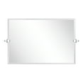 thumbnail image 2 of TEHOME Chrome Metal Brackets Frameless Beveled Pivot Rectangle Bathroom Mirror 20'' x30'', 2 of 5