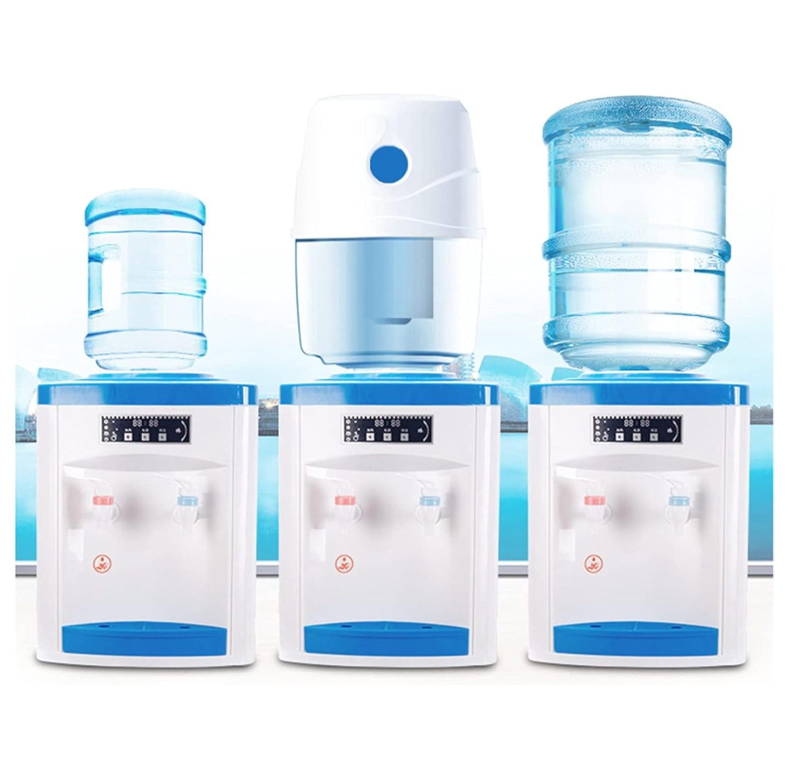 5 Gallon Top Loading Water Cooler Dispenser Cold/Hot Water Dispenser Home Office Drinking Machine 110V (White)