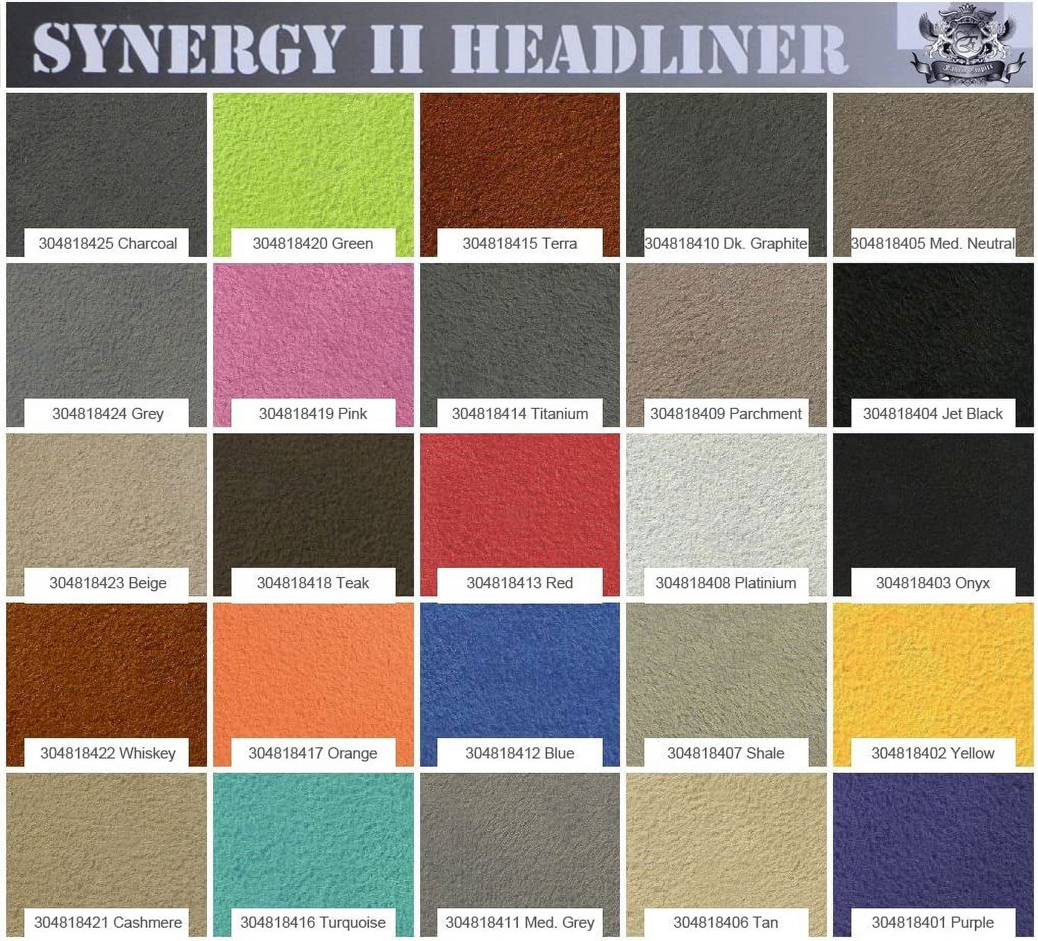 1/8 Foam Backed Charcoal Synergy Faux Suede Headliner Fabric 60" Wide Sold By The Yard