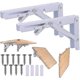 thumbnail image 1 of 2pcs Folding Shelf Brackets ,heavy Duty Metal Collapsible Shelf Bracket Wall Mounted Diy Triangle Brackets For Table Work Bench-16 Inch 40cm-, 1 of 3