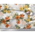 thumbnail image 2 of Soimoi Toile de Coton Floral & Feuilles Tissu Imprimé Tropical 1 Yard 56 Inch Wide, 2 of 2
