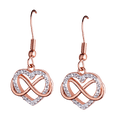 thumbnail image 2 of Aretes para Mujer de Acero Inoxidable LuckyLy, Corazón Infinito con Zirconia Cúbica, Modelo Natty rosa UNITALLA, 2 of 7