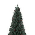thumbnail image 6 of Belen Pencil Christmas Tree Prelit pre-decorated with Pine Cones, Red Berries, Skinny Christmas Tree with Lights by Naomi Home-Color:Green,Height:6.5ft, 6 of 10