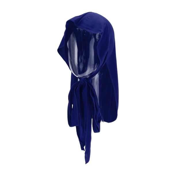 Sombrero de ciclismo Unique Bargains, protección cálida del cuello, forro duro de sombrero, tela de terciopelo, azul, 28x100cm, talla única, 1 pc