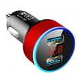 thumbnail image 2 of lionlar Chargeur de Voiture Ports Chargeur USB Charge Rapide pour Smartphones Appareils Photo Rouge, 2 of 8