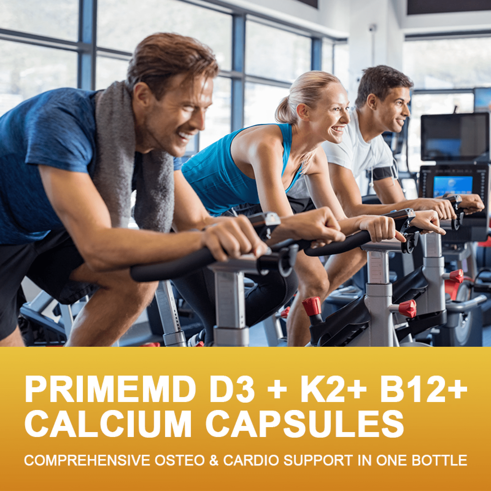 (2 Pack)Calcium D3 + K2 + B12 Supplement, Supoort Bone & Immune Health,120 Capsules