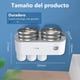thumbnail image 2 of Soporte para Cepillos Dientes,Porta Cepillos Dentales Montado en la Pared, dispensador de Pasta Dental con 3 Tazas para 4 Cepillo Dientes,sin Perforación,Porta Pasta de Dientes para Baño, 2 of 8