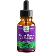 Potent Liquid Kava Kava Drops - Calming High Concentration Kava Extract with Chamomile and Lavender - Tasty Adaptogen Drops Mood Support Supplement with Kava Root - Vegan Non GMO and Alcohol Free