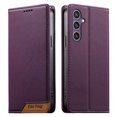 thumbnail image 1 of Funda Tipo Cartera de Cuero Sintético para Samsung Galaxy S24 Bloqueo RFID, con Ranuras para Tarjetas y Bolsillo para Efectivo, Cierre Magnético Fuerte Morado, 1 of 6