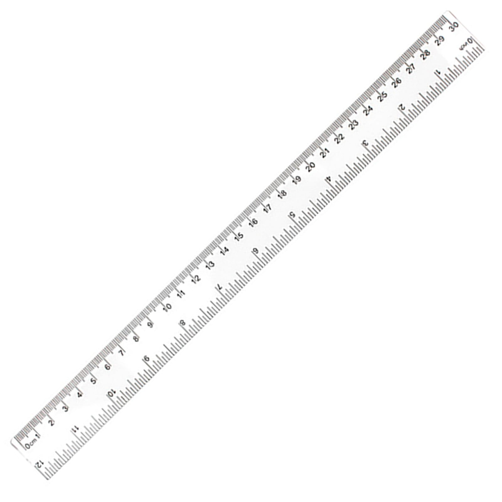 ZOURIH Plastic Ruler, 12 inch Clear Plastic Ruler, Centimeter, Millimeter and inches,Clear