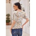 thumbnail image 5 of Weardear Womens Ruched Tops Dolman Short Sleeve Shirts Casual T Shirts Boat Neck Summer Off Shoulder Batwing Tops, 5 of 6