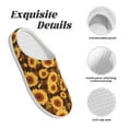 thumbnail image 5 of Fotbe Vintage Brown Plaid Sunflower Pattern Women's Fuzzy Curly Fur Memory Foam Loafer Slippers Indoor Outdoor Slippers Winter Home Shoes-46/47, 5 of 7
