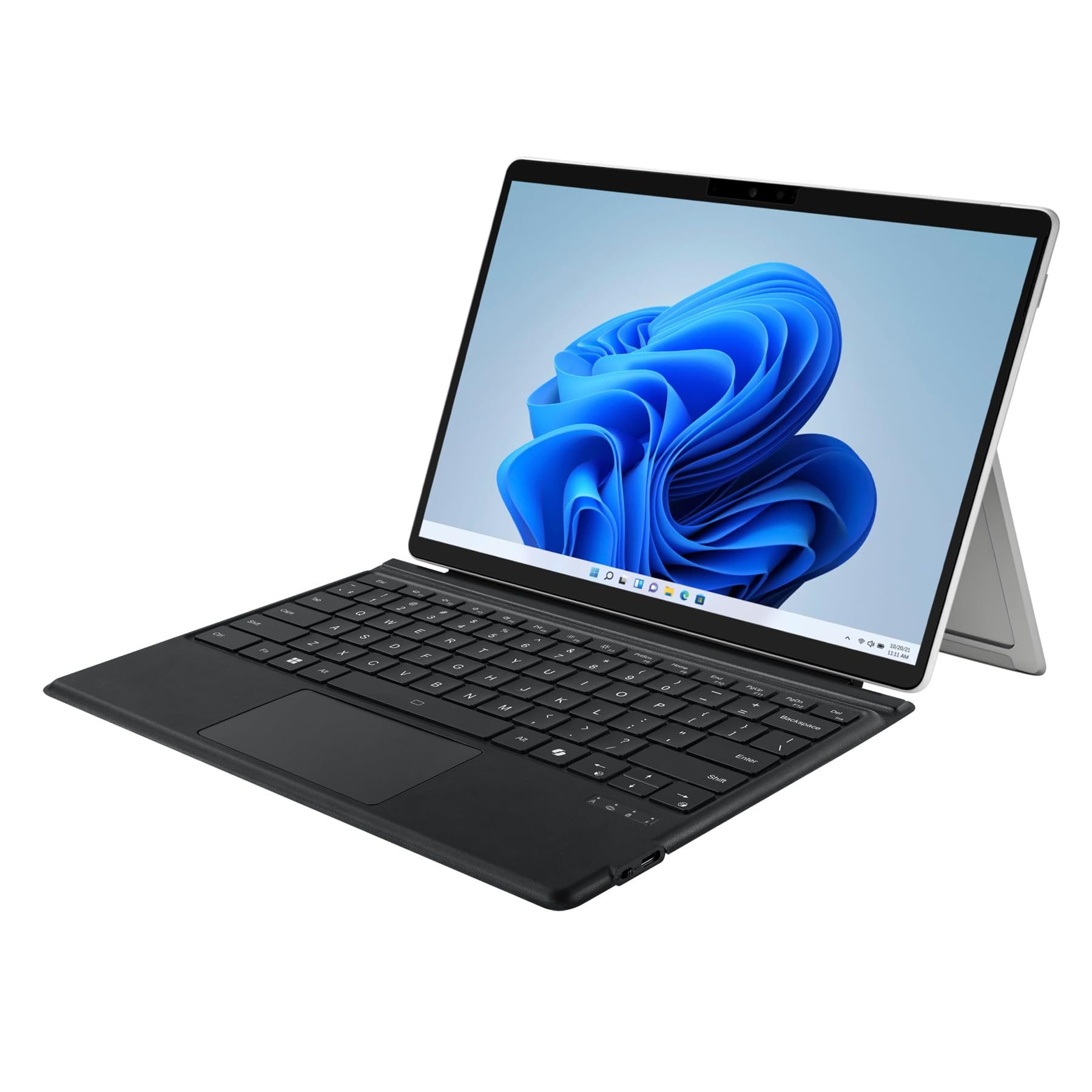 ADESSO Surface Pro Case with Bluetooth Keyboard and Touchpad Slim Quiet Fast Scissor Switch Keys Faux Suede and Leather Cover for Surface Pro 3 4 5 6 7 Ultra Slim Aluminum