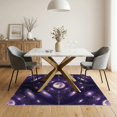 thumbnail image 3 of ODIKA 5'x7' Washable Area Rug Galaxy Glowing Cosmic Swirl Motif Constellation Purple Starry Refined Structured for Guest Room, Lounge, Apartment, Non-Slip Low Profile, Stain Resistant, 3 of 7