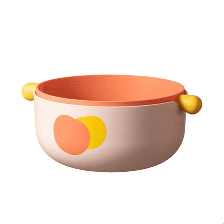 

Double-Layer Drain Basket with Handle Kitchen Wash Basket Wash Fruits Vegetables Filter Noodles Pink