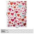 thumbnail image 4 of JEUXUS  Valentine Throw Blanket, Hearts Throw Blanket Flannel Couch Blankets Girls Throws for Women Red White Valentines Day Gifts Girlfriend Blankets Boyfriend Wife Birthday Decor All Seasons, 4 of 6