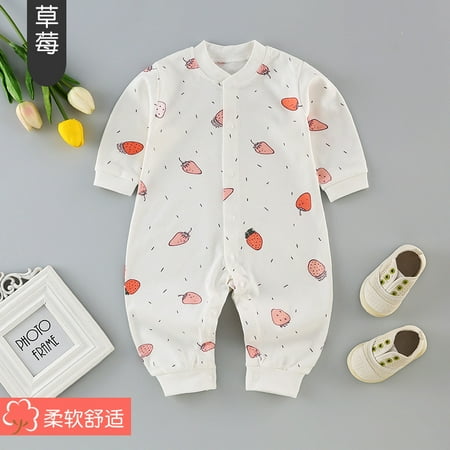 

QWZNDZGR Newborn Baby Bodysuit Spring And Autumn Style Men s Treasure Women s Treasure Long-Sleeved Rompers Crawling Clothes Newborn Children s Net Red Sleeping Clothes