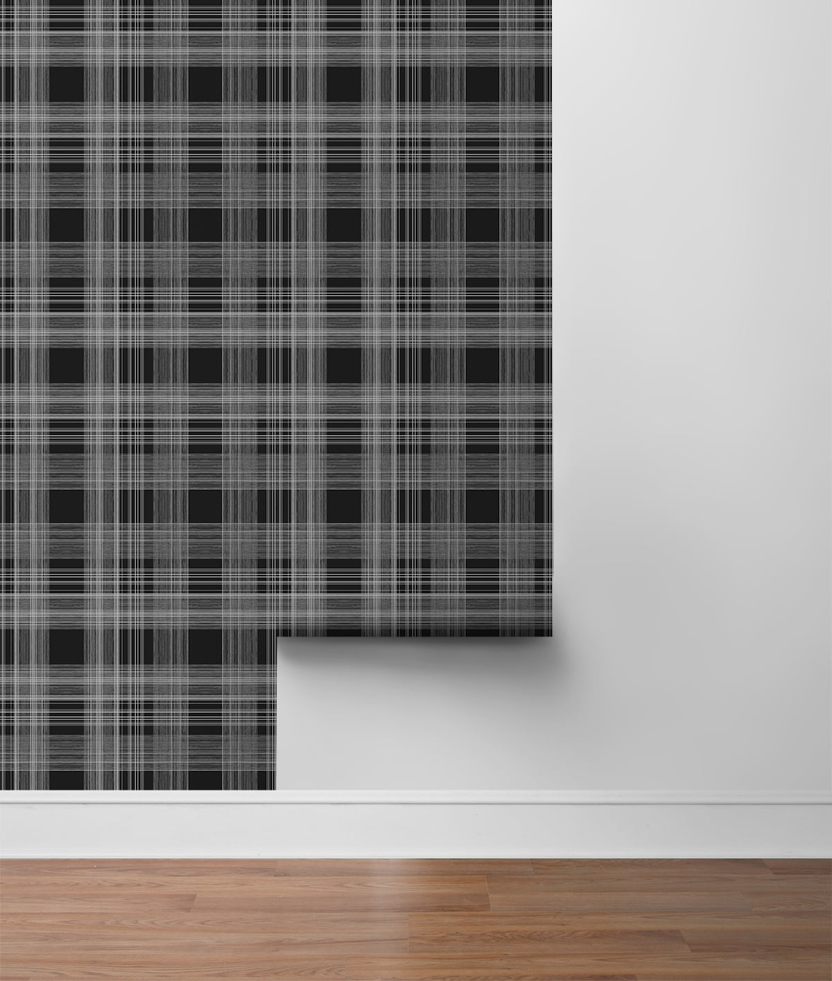 Stacy Garcia Home Onyx Rad Plaid Peel and Stick Wallpaper