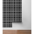 thumbnail image 6 of Stacy Garcia Home Onyx Rad Plaid Peel and Stick Wallpaper, 6 of 6