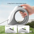 thumbnail image 2 of angle-Free Retractable Dog Leash | 3M Strong Nylon Tape | One-Handed Brake, Pause, Lock (White) Dog Walking Leash with LED, 2 of 5